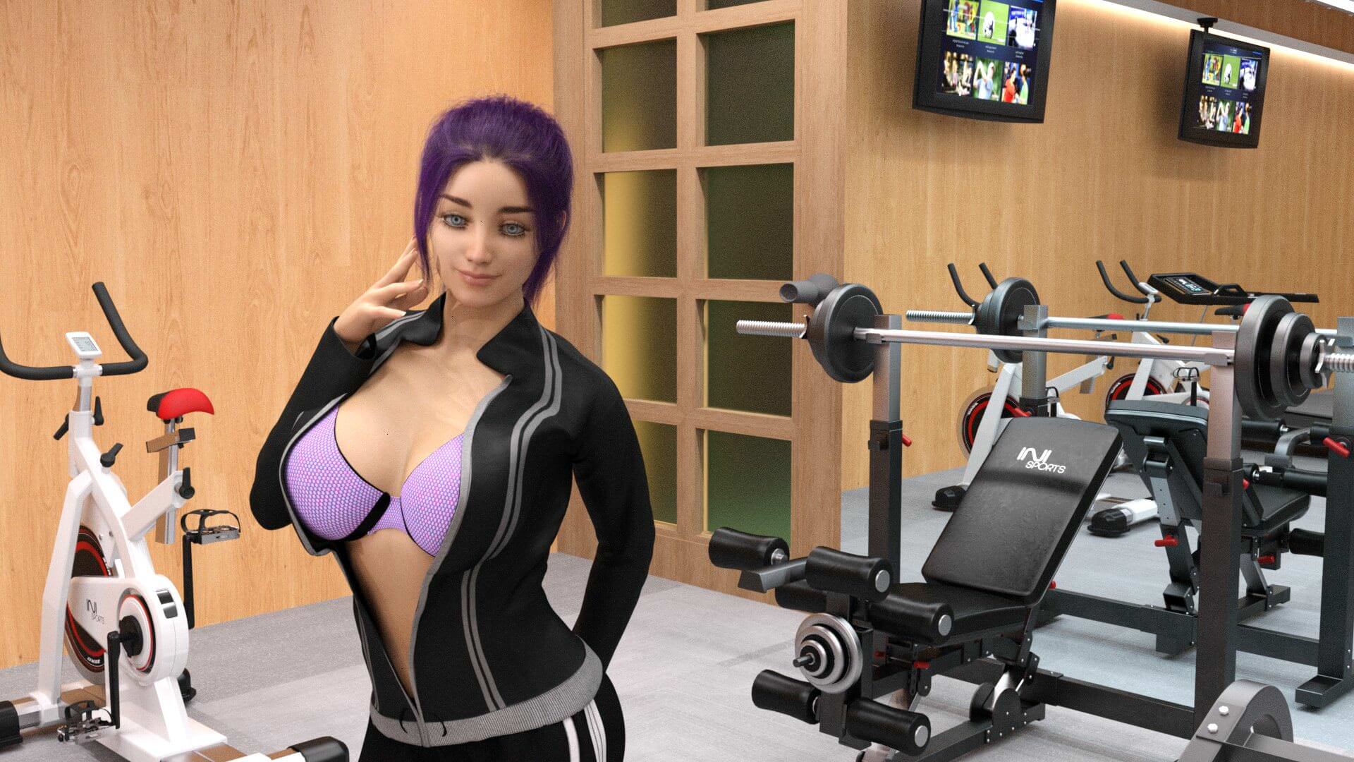Fake tits gym